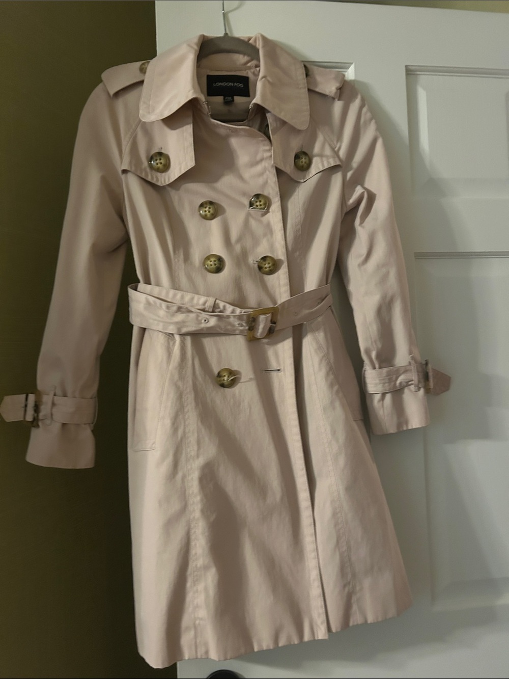 London Fog tan French coat size pxs